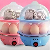 NỒI ĐIỆN LUỘC TRỨNG KIÊM HẤP BÁNH BAO - MÁY HẤP TRỨNG HẤP ĐỒ ĂN ĐA NĂNG SIÊU NHANH 2 TẦNG