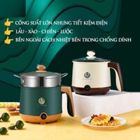 Nồi Điện Mini 2 Tầng Đa Năng Tặng Kèm Khay Hấp ( Chiên, Xào, Nấu ăn, nấu cơm, nấu lẩu mini ) giao màu ngẫu nhiên