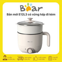 Nồi điện mini đa năng Bear DRG-E12L3 dung tích 1.2L loại có xửng hấp đi kèm BH 12 tháng