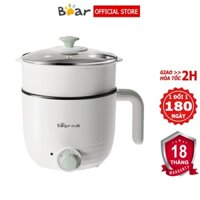 Nồi điện mini đa năng Bear 1.2L DRG-V12Z1/E12L3 (có xửng hấp) nồi lẩu điện mini – BH 6-18 tháng