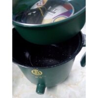 Nồi điện nấu lẩu +nướng+hấp+xào và lòng nồi vâng đá còn mới chưa sử dụng