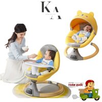 Nôi điện tự động cho bé có bánh xe điều khiển bluetooth có phát nhạc mẫu cao cấp nhất kèm khay ăn dặm, Ghế rung cho bé