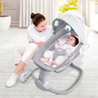Nôi điện tự động cho bé ngủ,ghế rung cho bé có điều khiển từ xa dùng cho bé từ sơ sinh tăng chỉnh nhanh chậm 5 chế độ