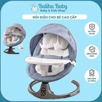 Nôi điện tự động, có điều khiển từ xa, Nôi điện cho bé, tựa lưng nâng hạ thành ghế ăn dặm, Ghế rung cho bé.