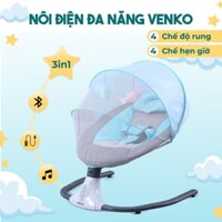 Nôi Điện, Tự Động Đu Đưa Võng Điện Cũi Điện Kết Nối Bluetooth Điều Khiển Phát Nhạc
