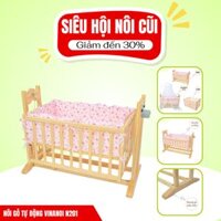 Nôi điện tự động VINANOI VNN201 Gỗ thông màu tự nhiên