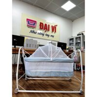 Nôi điện Võng xếp 2 Trong 1 ĐẠI VĨ (Tặng kèm 2 dây curoa+ võng + màn chống muỗi cho bé)