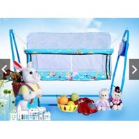 Nôi điện Võng xếp tự động Đại Vĩ 2in1 vừa võng vừa nôi hàng chính hãng (Tặng màn chống muỗi + võng) Sỉ=Lẻ