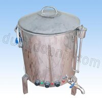 Nồi đồ xôi 20kg + hấp + luộc + nấu đa năng inox 2 lớp 100 lít