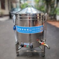 Nồi đồ xôi bằng điện inox 2 lớp 15 kg