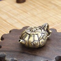 Nồi đồng mini cổ khắc cá chép chơi sen nguyên chất