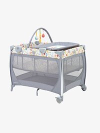 nôi du lịch gấp gọn cao cấp có kệ thay tã cho bé