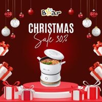 Nồi du lịch mini Bear DRG-C10D1, 1.0 lít, Nồi điện đa năng, nồi nấu mì, xào, luộc, nồi nấu lẩu, nòi nhỏ gọn, tiện lợi