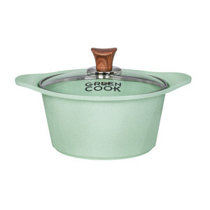 Nồi đúc đáy từ men đá xanh ngọc 24 cm Green Cook GCS05-24IH công nghệ Hàn Quốc