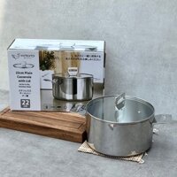 Nồi đúc inox 3 lớp đáy liền Try-Ply Kaiyo size 22cm