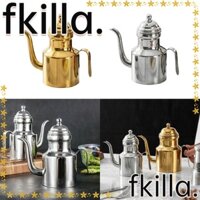 Nồi đựng dầu FKILLA1, Hộp đựng dầu ô liu bằng thép không gỉ 304, Hộp đựng giấm Chai đựng nước sốt dài Hộp đựng dầu mỡ Phụ kiện nhà bếp