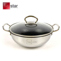 Nồi Fivestar Inox cao cấp phủ men chống dính 3 lớp đáy 22cm FSN22IN005