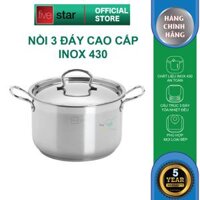 Nồi Fivestar Nắp Inox 30 cm - Tặng 5 Muỗng Ăn Inox - Bạc