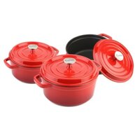 Nồi gang đúc tráng men Rapido 20cm, Nồi gang Rapido, kích cỡ 20cm dùng cho tất cả các loại bếp.