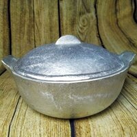 Nồi Gang KHO THỊT CÁ được ĐÚC NGUYÊN KHỐI, gò thủ công SIÊU ĐẸP -Số 5 Dùng nấu CƠM NIÊU, KHO THỊT CÁ THƠM NGON