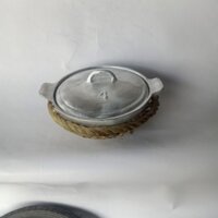Nồi gang kho thịt , cá  đường kính 20 cm đã được mài bóng bên trong