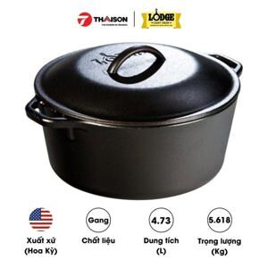 Nồi gang Lodge 25.7cm - dung tích 4.73 lít