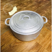 Nồi gang nấu cơm cháy đúc thủ công làng nghề số 14 [đk25cm]