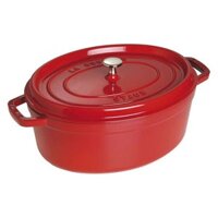 Nồi gang oval Staub màu đỏ cherry 31cm - 5.5L