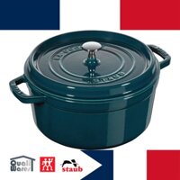 Nồi gang Pháp tròn Staub La Cocotte 26 cm - Bản đặc biệt Xanh La-mer