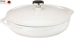 Nồi gang phủ gốm Lodge EC3CC13 màu trắng 3.4 lít