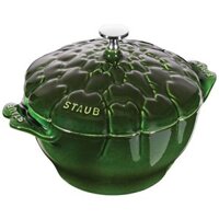 Nồi gang STAUB ARTIC.COCOTTE B-GR 22cm - 3L màu xanh lá, hình atiso