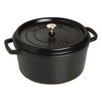 Nồi gang tròn Staub màu đen 28cm - 6.7L