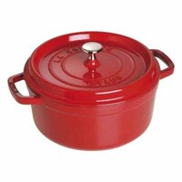 Nồi gang tròn Staub màu đỏ lựu 24cm - 3.8L