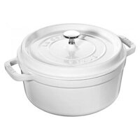 Nồi gang tròn Staub màu nấm trắng 20cm - 2.2L 11020107