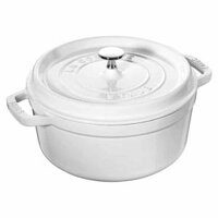 Nồi gang tròn Staub màu nấm trắng 24cm - 3.8L