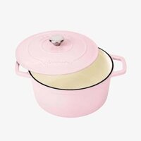 Nồi gang tròn tráng men sứ cao cấp Ciwete Alightpink 24cm CI0101
