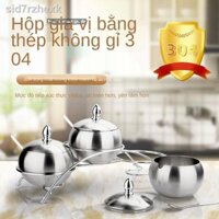 ✌♝▣Nồi gia vị inox 304 hộp gia vị bộ bể chứa gia vị bể chứa vật tư nhà bếp hộp điều hòa nhà bếp hiện vật