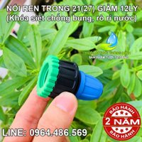 Nối giảm ren trong 21 27 sang 12mm Malee (Khóa siết chống bung, chống rò nước)(Có ron cao su chống sì nước)