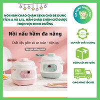 Nồi Hầm Cháo Chậm Seka 1L 2L Cho Bé giữ Dinh Dưỡng Tối Ưu, An Toàn, Tiện Lợi