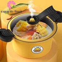 Nồi hầm GIỚI HẠN NĂNG LƯỢNG, Tay cầm hai tai chống bỏng chống bỏng Vịt vàng Nồi áp suất siêu nhỏ, Đồ dùng nhà bếp Nồi nấu đa năng 3,5L Cơm