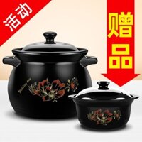 Nồi Hầm Nồi Nấu Cháo Gốm Sứ Gia Dụng Nồi Hầm Nhỏ Chịu Nhiệt Độ Cao Nồi Cơm Niêu Đất Sét