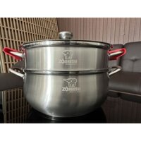 Nồi hấp 2 tầng , công nghệ Nhật,inox304,bền đẹp,chắc chắn. Đường kính :rộng 30cm,cao 19cm
