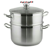 Nồi hấp 2 tầng inox fivestar 3 đáy đun bếp từ size 24cm - 28cm