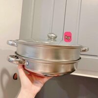 nồi hấp 2 tầng inox