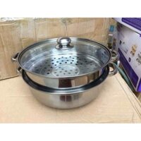 Nồi hấp 2 tầng inox