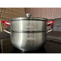 Nồi hấp 2 tầng Zojirushi ,inox304 Đường kính :rộng 30cm,cao 19cm