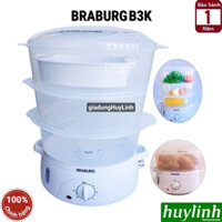 Nồi hấp 3 tầng Braburg B3L - 8.5 lít [[B3K mẫu mới]