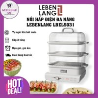 Nồi Hấp 3 Tầng Lebenlang LBEL5031 18L,  Nồi Hấp Điện Đa Năng Siêu Tiện Lợi,  thương hiệu Đức công suất 900W