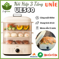 Nồi Hấp 3 Tầng UNIE UE560 - Dung Tích Lớn 18 Lít, Thiết Kế 3 Tầng Hấp Cùng Lúc Nhiều Thức Phẩm