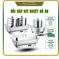 Nồi Hấp Bánh, Ủ Cháo, Ủ Canh 2 Ngăn 4L x 2 - Inox Cao Cấp, Tiết Kiệm Điện hãng YUDING cho nhà hàng khách sạn.